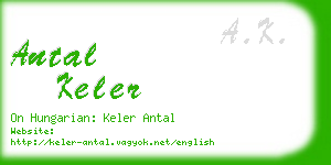 antal keler business card